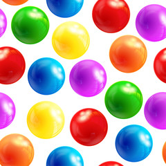 Background with balls seamless, vector