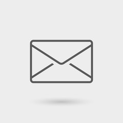 mail thin line icon