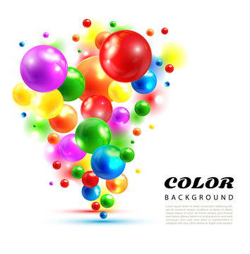 color abstract background from volume balls