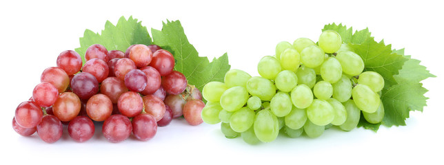 Trauben Weintrauben rot grün Früchte Obst Freisteller freigest