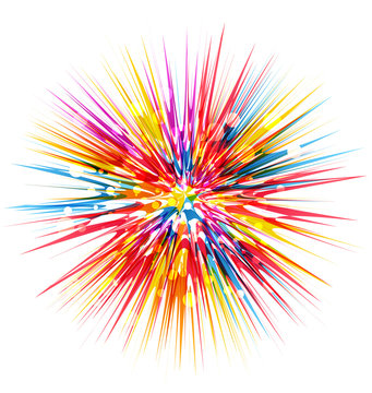 Colorful abstract burst