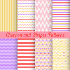Chevron and Stripes patterns set