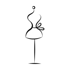 dummy dress hand drawing
