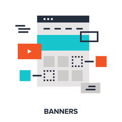 banners flat concept
