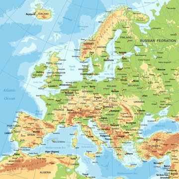 Europe - Physical Map