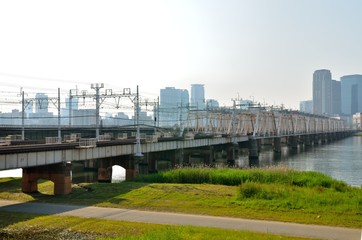 淀川の鉄橋