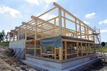 Neubau eines Holzhauses