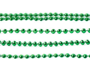 Line of beads garland thread isolated