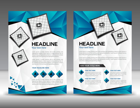 Set of business brochure flyer design layout template in A4 size, newslettet, Leaflet, poster, flyer, layout vector, Catalog, Magazine ads
