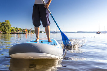SUP-Board auf dem Ammersee, Detailaufnahme