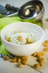 ice cream with nuts