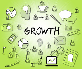 Growth Icons Means Increase Rise And Growing