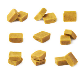 Bouillon stock broth cube isolated