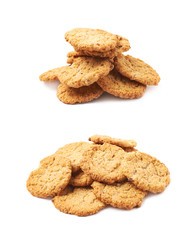 Pile of multiple cookies isolated