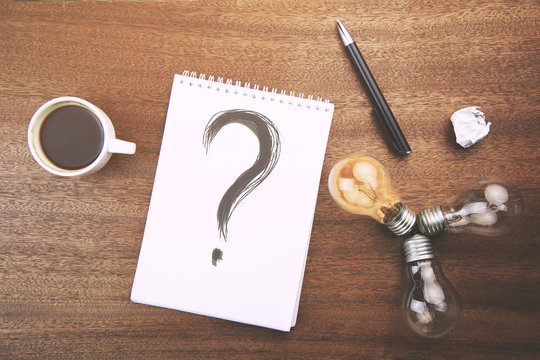 question mark and idea