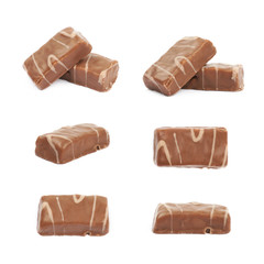 Chocolate candy bar isolated