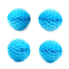 Honeycomb pom-pom ball decoration isolated