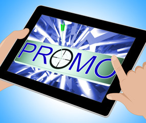 Promo Shows Promotion Discount Sale On Tablet