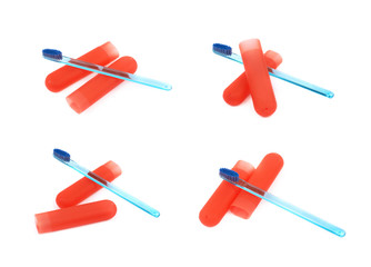 Toothbrush and case box holder