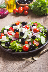Obraz na płótnie Canvas Photo of greek salad