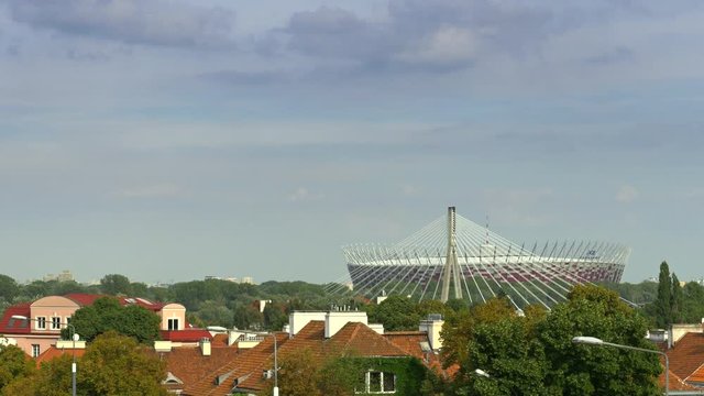 Warsaw National Stadium 4k footage.
