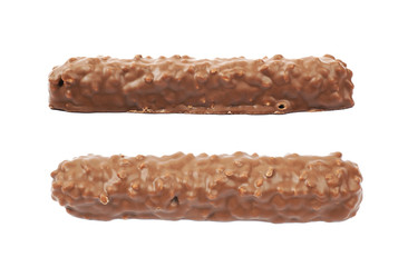 Caramel chocolate bar isolated