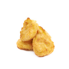 Breaded chicken nugget composition isolated