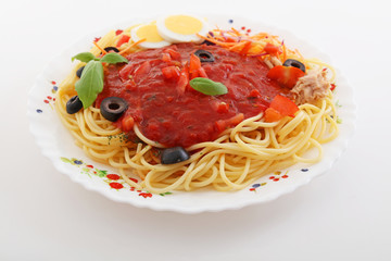 おいしそうなミートソーススパゲティ