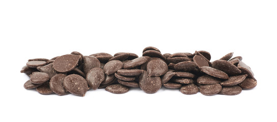 Chocolate chips isolated