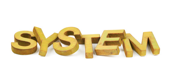 Word made of wooden letters isolated