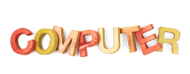 Word made of wooden letters isolated