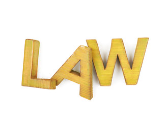 Word made of wooden letters isolated