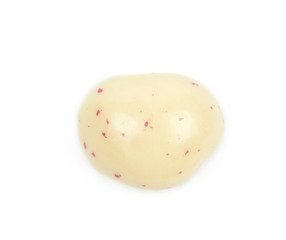 White chocolate candy ball isolated