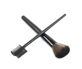 Few makeup tools isolated