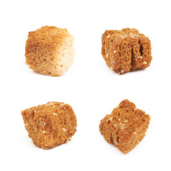 Garlic crouton isolated