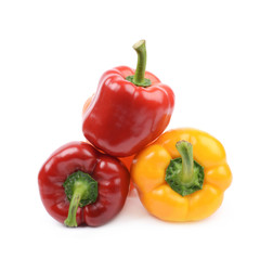 Pile of peppers isolated