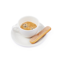 Cup of coffee isolated