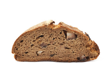 Slice piece of bread isolated