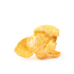 Single popcorn flake isolated