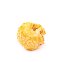 Single popcorn flake isolated
