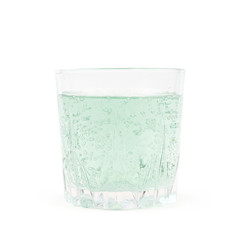 Rocks glass of lemonade isolated