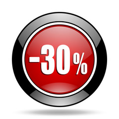 30 percent sale retail icon