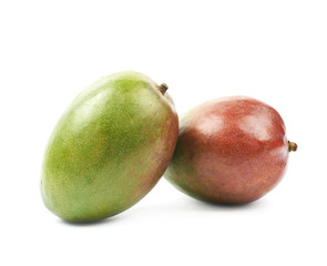 Two mango fruits isolated