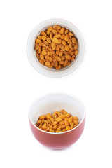 Bowl filled with peanuts isolated