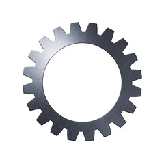 metal gear on isolated white background.