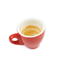 Finished espresso cup isolated