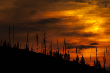Sunset captured from north east side of Yellowstone National Park. 