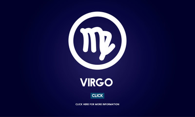 Obraz premium Virgo Zodiac Horoscope Sign Galaxy Concept