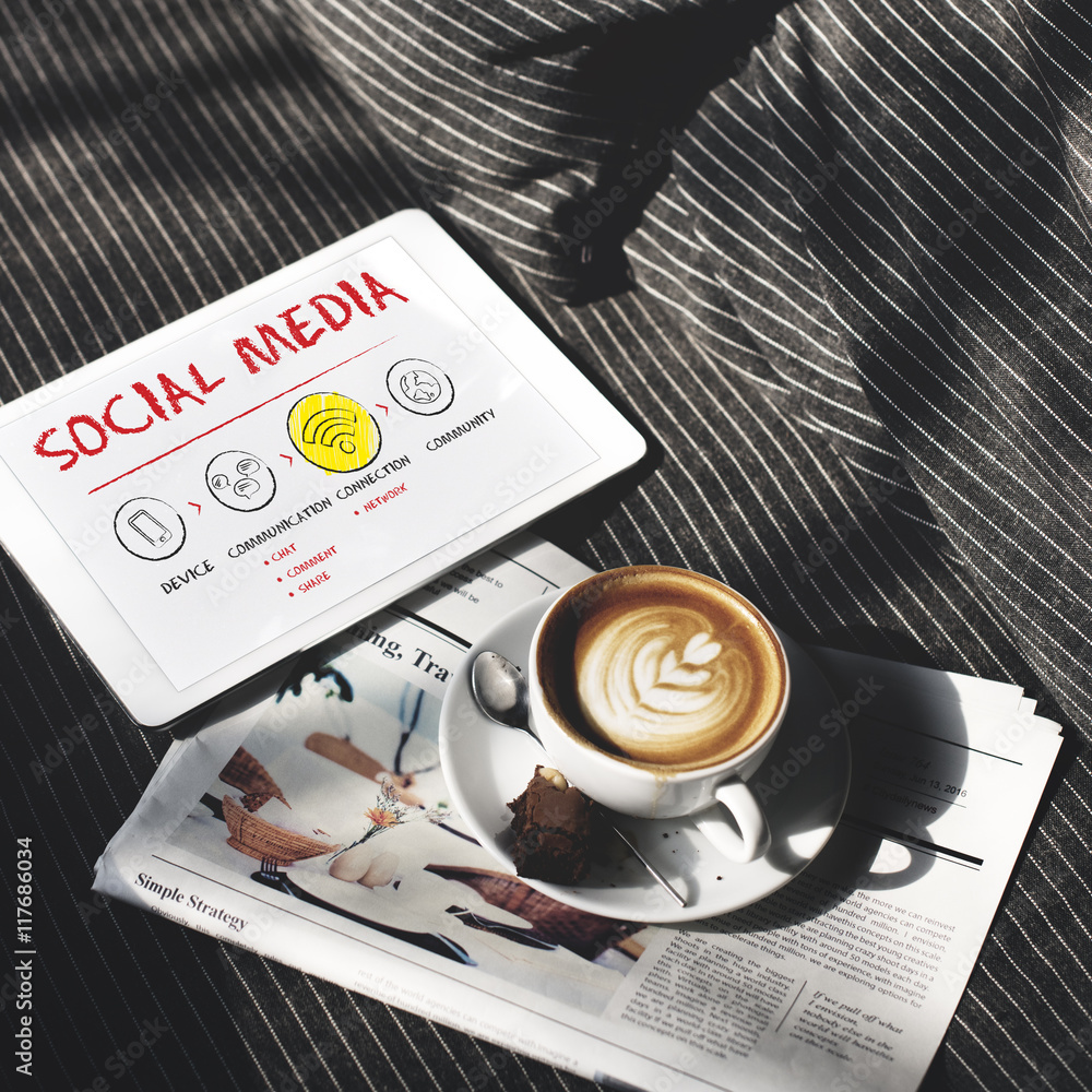 Poster internet multimedia technology networking concept