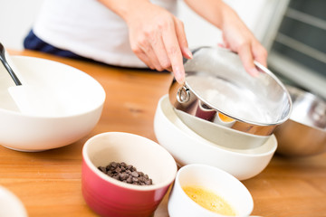 Baking cookies at home